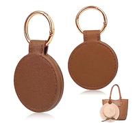 SAVITA 2pcs Pinces à Chapeau Magnétiques, Pinces à Chapeau Magnétiques Rondes Portables avec Anneau Porte-Chapeau pour Sac à Chapeau, Accessoire de Voyage Extérieur (Marron)
