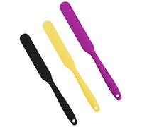 SAVITA 3 Pièces 2 Tailles Spatules Antiadhésives en Cire Spatule en Silicone Applicateur d'Épilation Spatule Applicateur Bâtons d'Épilation Bâtonnets de Cire Dure de Grattoir Réutilisables (Violet, No