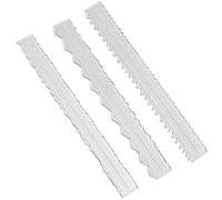 SAVITA 3 Pièces Règle de Bord Irrégulier, 21,4cm Règle Métallique de Déchirure de Papier Scrapbooking Dies de Decoupe pour Gaufrage Fabrication de Cartes Matrices de Découpe Artisanat (3 Modèles)