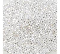 SAVITA 3000 Pièces 4mm Perles Rondes Blanches Perles en Satin Espaceur Perles pour Bricolage Artisanat Colliers Bracelets Boucles d'oreilles Anneaux Fabrication de Bijoux