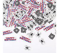 SAVITA 300pcs Confettis Joyeux Anniversaire Araignée, 3 Modèles Confettis sur le Thème de l'Araignée Décorations Table Joyeux Anniversaire Fournitures de Bricolage pour Gâteau Mariage