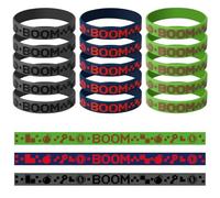 SAVITA 30pcs Bracelets en Silicone Pixel, 3 Styles Bracelets Jeu Cadeaux Fête Bracelet à Thème à Imprimé Pixel pour Décorations D'anniversaire Cadeaux pour Classe