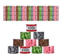 SAVITA 36pcs Bracelets Pixel Slap, Bracelets à Claquer pour Fête Sur le Thème des Pixels Bracelet de Fête Jeux Vidéo pour Enfants Décorations d'Anniversaire Joueurs sacs Cadeaux (5 Styles)