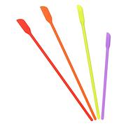 SAVITA 4 pcs Coloré Mini Spatule Multifonctionnel Silicone Grattoir Maquillage Spatule Cuisine Grattoir pour Pot Mince Bouteilles Minces Bouteilles Cosmétiques Canette Étroite