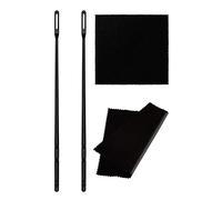 SAVITA 4 pcs Kit Nettoyage Flûte Traversière, Tige de Nettoyage 2 pcs et Chiffon de Nettoyage 2 pcs Écouvillons de Nettoyage de Flûte Flute Cleaner pour le Nettoyage et le Polissage de Flûte (Noir)