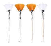 SAVITA 4 Pièces Brosses pour Masque Facial Brosses Éventail bBrosses Faciales Douces pour Peeling Masque de Sommeil Maquillage de Masque de Boue