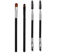 SAVITA 4 Pièces Ensemble de Pinceaux à Sourcils y Compris Brosse à Sourcils à Double Tête Brosse à Lèvres Brosse à Angle Brosse à Sourcils pour Cosmétiques pour Femmes