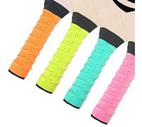 Savita 4 Pièces Grip de Raquette de Tennis, Ruban Grip pour Raquette de Tennis Évacuation de l'humidité Épaissi Pickleball Overgrip Wrap Remplacement Poignée Wrap pour Pickleball Paddle