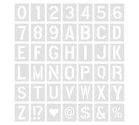 SAVITA 42pcs Alphabets Numéro Pochoirs, 5cm Plastique Réutilisable Pochoir de Lettres Pochoirs d'Artisanat de Numéros de Symboles pour La Peinture DIY Art Projects Décoration