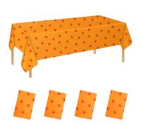SAVITA 4pcs Dessin Animé Étoile Orange Nappes, 180x108cm Nappe en Plastique Décorations de Fête Animées pour Anniversaire Buffet Cosplay Événements à Thème