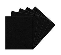 SAVITA 5 Pièces 25,4 x 22,8 cm/10 x 9 Pouces 3 mm Épaisseur Feuilles de Feutre, Tissus Feutre Rigide pour Travaux Manuels Carrés de Feutre Dur pour Couture Travaux Manuels et Rembourrage (Noir)