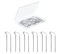 Savita 50 Pièces Épingles à Coudre en Forme de U, Fourche d'Artisanat Acier Inoxydable Double Blocage Droites Polyvalentes pour la Couture (0,9 inch Long), S, (D18007)