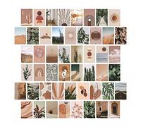 SAVITA 50pcs Pastel Danois, 10x15cm Posters Pastel Danois Esthétique Affiches de Décoration Affiche Esthétique pour Chambre Salle à Manger Dortoir Décoration Murale (Marron)