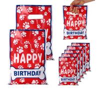 SAVITA 50pcs Sacs Cadeaux Pat'Patrouille, 25x17cm Sacs de Friandises avec Poignées avec Poignées pour Goûter Bonbons Articles de Fête d'Anniversaire