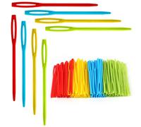 SAVITA 50Pièces Aiguilles à Coudre en Plastique, Aiguille Gros Chas Aiguille à Tisser Plastique Coloré Aiguilles d'Apprentissage pour Travaux Manuels de Couture pour Enfants (7 cm/ 2,76 Pouces)