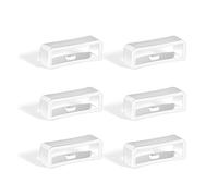 SAVITA 6 Pièces Boucle de Bracelet de Montre 20mm, Passantde Silicone Remplacement du Dispositif de Retenue Anneaux de Fixation pour Intelligente (Blanc)