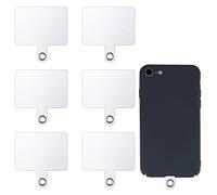 SAVITA 6 Pièces Patch pour Cordon de Téléphone Portable, Transparent Bandoulière Onglets pour Sangle de Téléphone Tampons de Lanière de Téléphone Phone Patch pour la Plupart des Smartphones