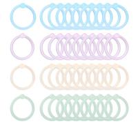 SAVITA 60 Pièces Anneaux de Reliure en Plastique, Multicolores Anneaux Feuilles Mobiles, Anneaux de Porte-Clés en Vrac Pinces à Anneaux pour Fiches Cahie Artisanat Bricolage (20 mm de Diamètre)
