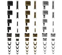 SAVITA 60pcs Curseur De Fermeture à Glissière en Métal Goupilles d'Insertion De Retenue De Fermeture à Glissière Kit De Réparation De Butée De Fermeture à Glissière (4 Tailles: # 3, 5, 8, 10)