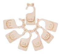 SAVITA 7 Pièces Séparateurs De Placard Pour Bébé En Bois Du Nouveau-Né à 24 Mois, Organisateurs En Tissu Pour Bébé, Pour Le Tri De Vêtements Pour Bébé Garçon Et Fille, Décors De Crèche