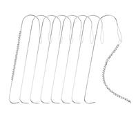 SAVITA 8 Pièces Aiguilles Incurvées pour Perles, 13,3 cm Aiguilles à Perles Acier Inoxydable Aiguille à Gros Chas avec Poignée Aiguille à Perle pour Fabrication de Bijoux Bracelets Colliers