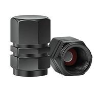 SAVITA 8 Pièces Aluminium Bouchon de Valve de Remplacement Hexagonales Universelles pour Voitures, VUS, vélos, Camions, Motos | Joint étanche à l'air | À Visser, Facile à Saisir (Gris)