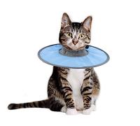 SAVITA Ajustable Collier de Récupération Chat, Collier de Protection pour Chat Étanche Collier Élisabéthain Chats pour Chatons Chiots Après Une Chirurgie pour Arrêter de Lécher Les Plaies (Bleu)