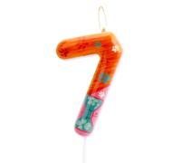 SAVITA Bougie Anniversaire Renard, Adorable Dessin Animé Bougie Numérotée Décoration de Gâteau sur le Thème des Animaux pour Fêtes d'Anniversaire Baby Showers Célébrations (Numéro 7)