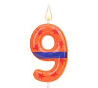 SAVITA Bougie d'Anniversaire Thème Anime, Bougie Chiffre pour Gâteau avec Ceinture Orange et Bleue et Décoration de Cupcake pour Fête Dessin Animé (9)