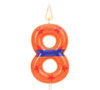 SAVITA Bougie d'Anniversaire Thème Anime, Bougie Chiffre pour Gâteau avec Ceinture Orange et Bleue et Décoration de Cupcake pour Fête Dessin Animé (8)