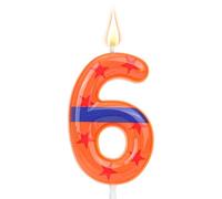 SAVITA Bougie d'Anniversaire Thème Anime, Bougie Chiffre pour Gâteau avec Ceinture Orange et Bleue et Décoration de Cupcake pour Fête Dessin Animé (6)