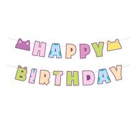 SAVITA Chat Bannière d'Anniversaire pour Maison de Poupée, Mignon Dessin Animé Chat Bannière Joyeux Anniversaire pour Enfants Garçons Filles Décoration de Fête Toile Fond Photo