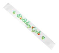 SAVITA Écharpe Joyeux Anniversaire, 80 x 9,5 cm Écharpe d'Anniversaire à Thème Dessin Animé Renard et Carotte Mignons Accessoires de Décoration et Cadeaux de Fête pour Femmes Filles