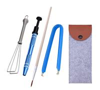 Savita Kit de Extracteur de Clavier, Kit de Lubrification pour Clavier Switch Opener y Compris Un Extracteur Capuchons Touche, Une Pince d'Interrupteur, Support de Tige Facile à Tirer (Bleu, Jaune)