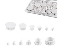 Savita Lot de 155 bouchons en plastique de 6 tailles assorties pour meubles d'armoires de cuisine, 3/16", 1/4", 5/16", 3/8", 1/2", 2,5 cm (155 pièces)