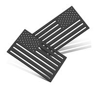 Savita Lot de 2 autocollants 3D avec drapeau américain pour voiture, camion, fenêtre, moto, VUS, réservoir militaire, ordinateur portable - 12,7 x 7,6 cm - Noir mat