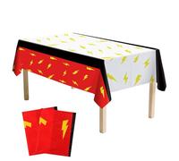 SAVITA Lot de 2 Nappes Dessin Animé Rouges et Blanches, 108x180cm Nappe Anniversaire Dessin Animé Idéales pour la Décoration de Fêtes d'anniversaire