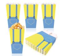 SAVITA Lot de 24 Boîtes à Popcorn à Thème Dessin Animé, Boîte Friandises Jaune avec Grands Yeux Boîte Biscuits et Contenants Popcorn pour Anniversaire de Garçons et Filles
