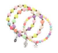 SAVITA Lot de 3 Bracelets d'Inspiration, Bracelets d'Amitié Colorés Empilables en Perles Bijoux Kpop Tendance pour Femmes Fans Accessoires de Bijoux