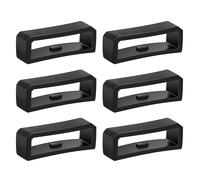 SAVITA Lot de 6 anneaux de fixation pour bracelet de montre 22 mm en silicone pour montre connect e (noir)