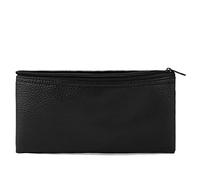 SAVITA Sacoche pour Microphone Sans Fil, 235x107mm Zippée Sacoche Microphone Cuir Support de Sac Microphone avec Fermeture Éclair Également pour Tenue de Fournitures Fixes (Noir)