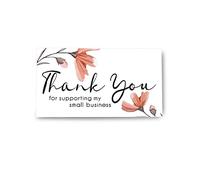 SAVITA TATUNER 100 pièces Thank You for Supporting My Small Business Carte, Petites Cartes de Remerciement pour en ligne, Magasin de détail, Insertions de Paquet de Boutique de Cadeaux (9x5cm)