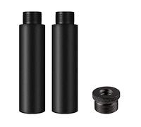 SAVITA Tubes d'Extension pour Pied de Micro, Micro Stand Extension Tube, avec 1 Adaptateur en Métal 1-1,5cm Tige d'Extension de Microphone 1,5cm pour Supports de Bureau et Support de Bras (Noir)