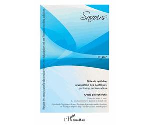 Savoirs N°45/2017 - L'évaluation Des Politiques Paritaires De Formation