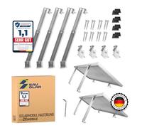SAVOLAR Lot de 2 supports de panneau solaire pour centrale de balcon, toit plat (15-60 °), angle réglable, 50 à 100 cm, support de centrale de balcon, toit plat, toit en tuiles et mur, support de