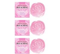 Savon à la rose - Barre corporelle douce avec un doux parfum de fleurs, savon à usage quotidien pour tous les types de peau (3pcs)