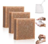 Savon à l'Argile de Cuivre, Barre Purifiante Artisanale Riche en Minéraux pour Visage et Corps, Convient à Tous Types de Peau Surtout Grasse ou à Imperfections(3pcs Clay Soap)