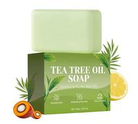 Savon À L'Huile D'Arbre À Thé,100g Mousse Apaisante Naturelle Anti-Imperfections - Gel Douche - Pour le Corps, le Cuir Chevelu, les Pieds et la Douche, Usage Quotidien Familial