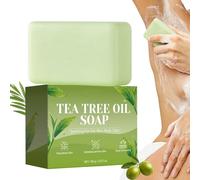 Savon À L'Huile D'Arbre À Thé,100g Nettoyant Naturel Apaisant Pour Points | Gel Douche,Pour le Corps, le Cuir Chevelu, les Pieds et la Douche, Usage Quotidien Familial