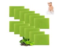 Savon à l'huile d'arbre à thé, savon exfoliant doux, nettoie les pores, savon purifiant pour le corps à l'huile d'arbre à thé et à de coco, gel douche apaisant et hydratant pour une (12PCS)